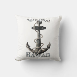 Cojín Decorativo Molokai Hawaii Vacaciones Ancla Náutica