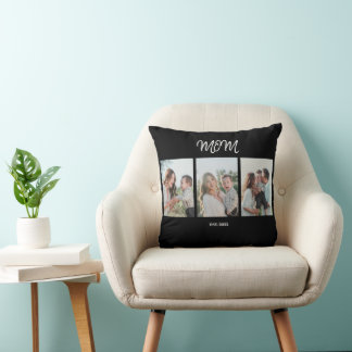 Cojín Decorativo Mom Established, 3-Photo Throw Pillow