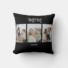 Cojín Decorativo Mom Established, 3-Photo Throw Pillow
