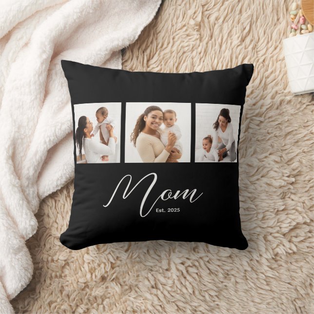 Cojín Decorativo Mom Established Modern Script Black 3 Photo (Manta)
