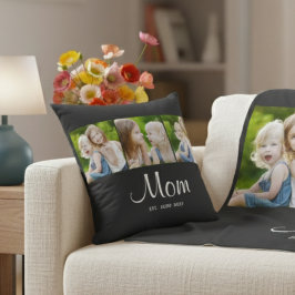 Cojín Decorativo Mom Established Modern Script Black 3 Photo