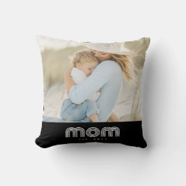 Cojín Decorativo Mom Established Modern Script Photo