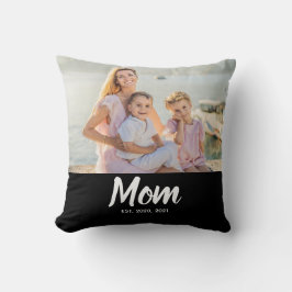 Cojín Decorativo Mom Established Modern Script Photo