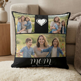 Cojín Decorativo Mom EstablishedScript Black 3 Photo