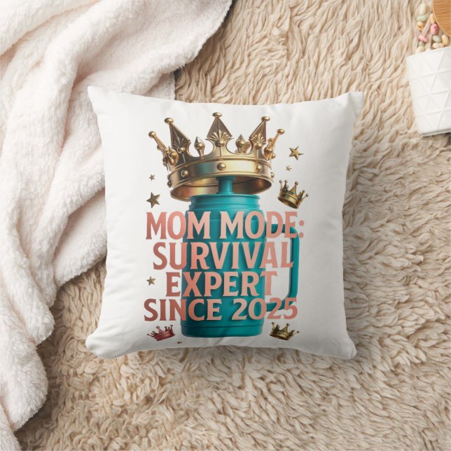 Cojín Decorativo Mom Mode Survival Expert Tee | Since 2025 Funny Mo (Manta)
