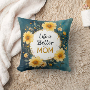 Cojín Decorativo MOM Yellow Wildflowers Butterflies