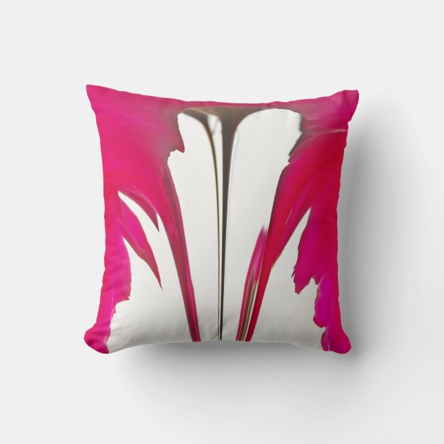 Cojín Decorativo Momento capturado: Elegancia de Petal de Rosa Roja (Anverso)