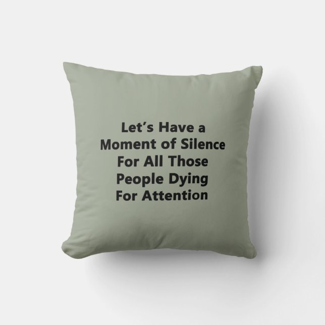 Cojín Decorativo Momento de silencio (Anverso)