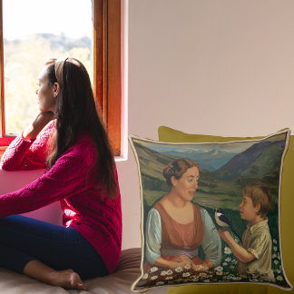 Cojín Decorativo Momentos mágicos tranquilos de madre e hijo