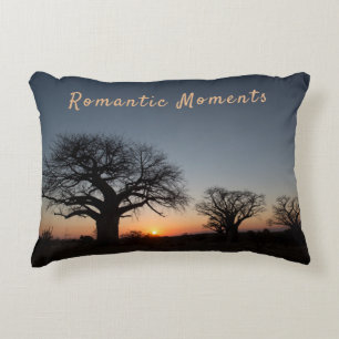 Cojín Decorativo Momentos románticos Sunset Sacred Baobabs foto tex