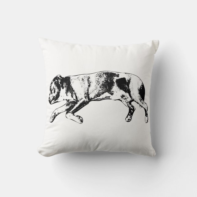 Cojín Decorativo Momentos tranquilos - Diluvio artístico de perro (Anverso)