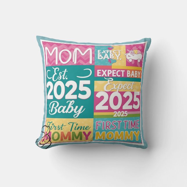 Cojín Decorativo Mommyhood: Mamá Este. Keepsake de 2025 (Anverso)