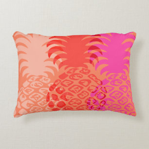 Cojín Decorativo Momona Piña Tropical Hawaiano Reversible