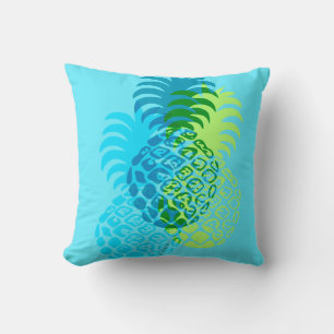 Cojín Decorativo Momona Piña Tropical Hawaiano Reversible