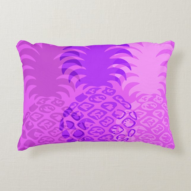 Cojín Decorativo Momona Pineapple Hawaiana Tropical Reversible (Anverso)
