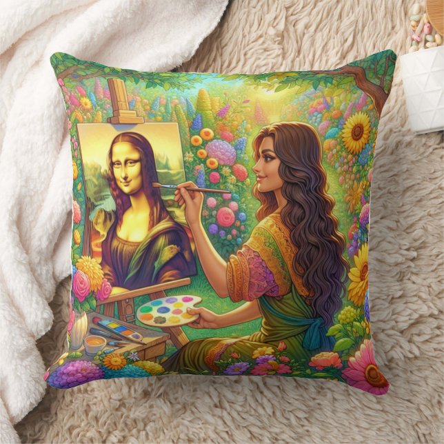 Cojín Decorativo Mona is drawing Mona (Manta)