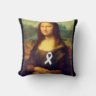 Cojín Decorativo Mona Lisa Con Cinta Blanca