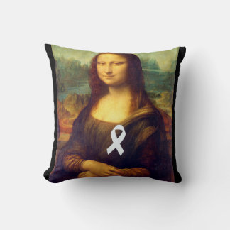 Cojín Decorativo Mona Lisa Con Cinta Blanca