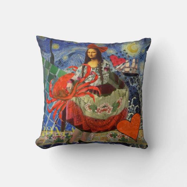 Cojín Decorativo Mona Lisa Diversión Zodíaco Caprichoso  (Anverso)