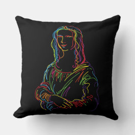 Cojín Decorativo Mona Lisa en abstracto