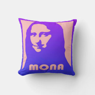 Cojín Decorativo Mona Lisa en diseño y estilo de arte pop