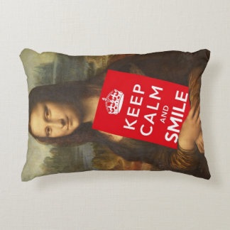 Cojín Decorativo Mona Lisa Mantiene La Calma Y Sonríe