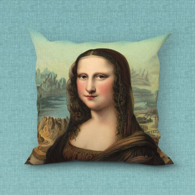 Cojín decorativo Mona Lisa Smile (Subido por el creador)