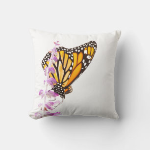 Cojín Decorativo Monarca encaramado en lavanda