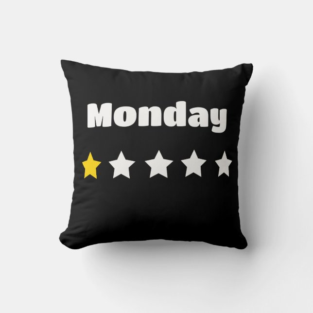 Cojín Decorativo Monday sucks  (Anverso)