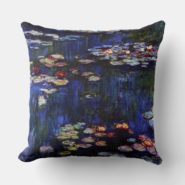 Cojín Decorativo Monet-Agua-Lirios de Claude (Anverso)