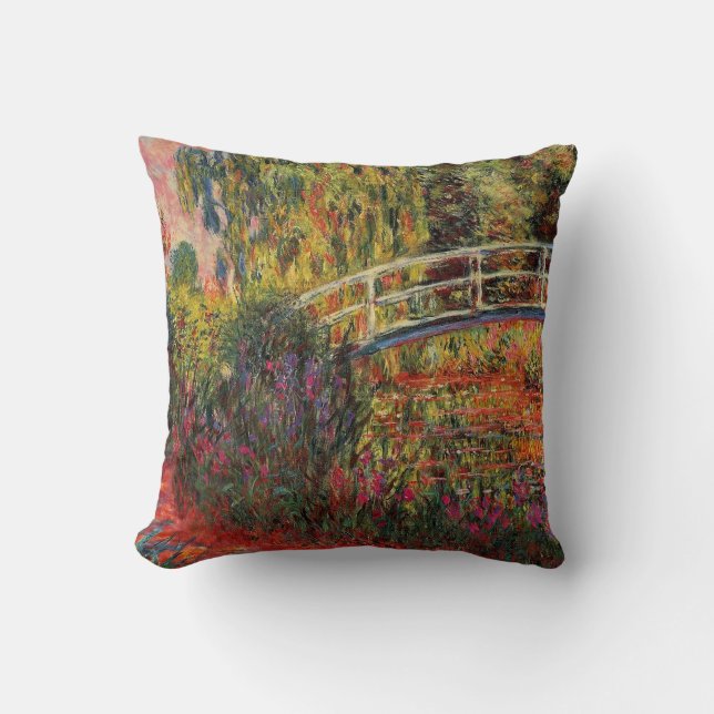 Cojín Decorativo Monet - El puente japonés, irlandeses (Anverso)