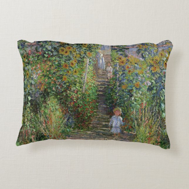 Cojín Decorativo Monet Garden Vetheuil Impresionim Pintura (Reverso)