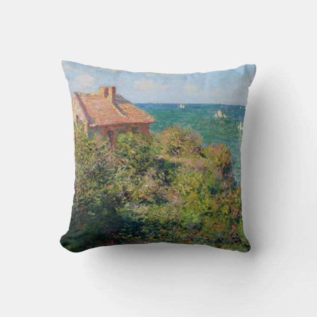 Cojín Decorativo Monet: Obra artística de Fisherman's Village en Va (Anverso)