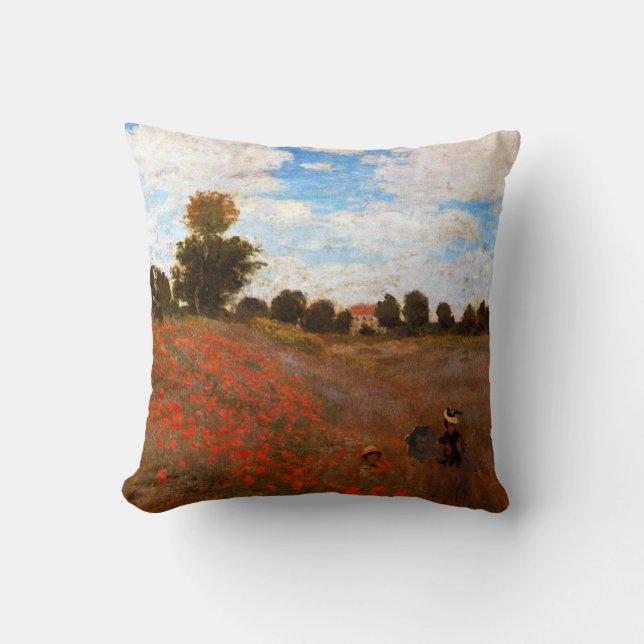 Cojín Decorativo Monet - Poppies salvajes (Anverso)