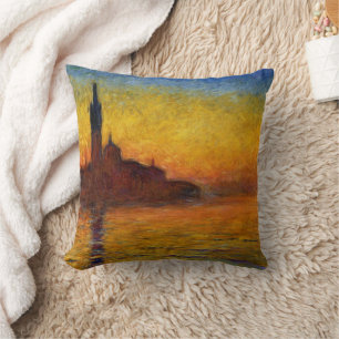 Cojín Decorativo Monet Sunset Venecia Colorido Impresionismo Arte