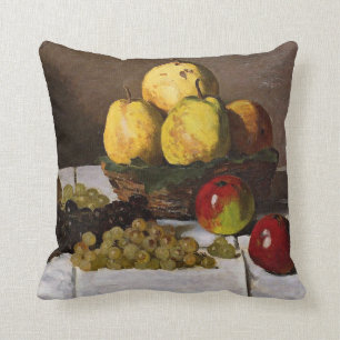 Cojín Decorativo Monet - Vida fija con orejas y uvas