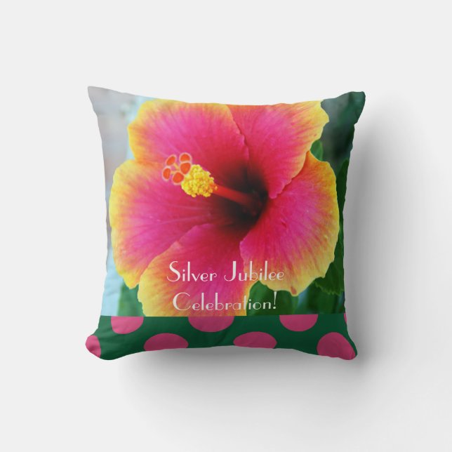 Cojín Decorativo Monjas católicas Jubileo de Plata Pillow Hibiscus (Anverso)