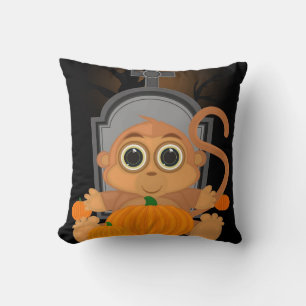 Cojín Decorativo Mono de Halloween