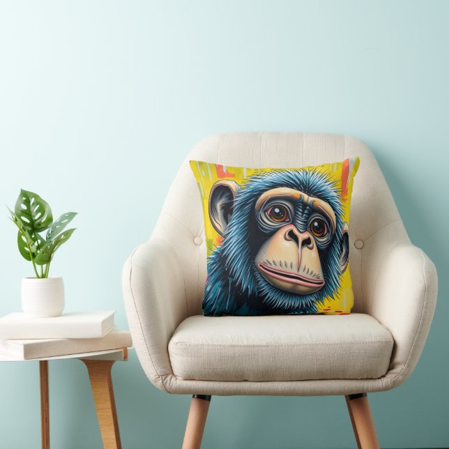 Cojín Decorativo Mono Divertido (Silla)