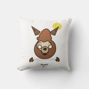 Cojín Decorativo Mono Lindo de Lobo Disfraz de Halloween de Dibujos