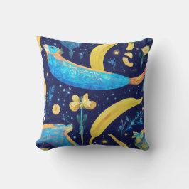 Cojín Decorativo ¿"Mono Lunar Azul y Banana Candy"?