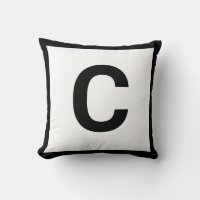 MONOGRAM BLANCO NEGRO DOUBLESIDADO Cushion Pillow