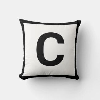 Cojín Decorativo MONOGRAM BLANCO NEGRO DOUBLESIDADO Cushion Pillow
