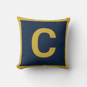 Cojín Decorativo MONOGRAM NAVY GOLD DOUBLESIDED Cushion Pillow