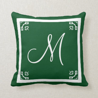 Cojín Decorativo MONOGRAM personalizado personalizado de picor verd