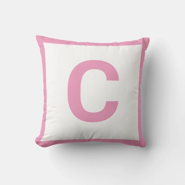 Cojín Decorativo MONOGRAM PINK PINK DOUBLESIDED Cushion Pillow (Anverso)