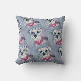 COJÍN DECORATIVO MONOGRAM SILVER GRIS SWEET SCHNAUZER