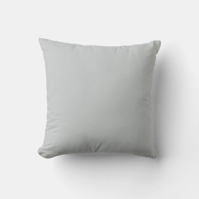 Cojín Decorativo MONOGRAM sólido GRIS CLARO personalizado (Anverso)