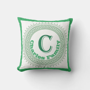 Cojín Decorativo Monograma Art Deco Personalizable "C"