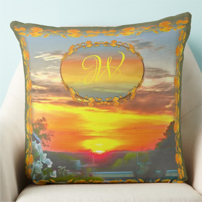 Cojín Decorativo Monograma Atardecer en la azotea 2295 (Subido por el creador)